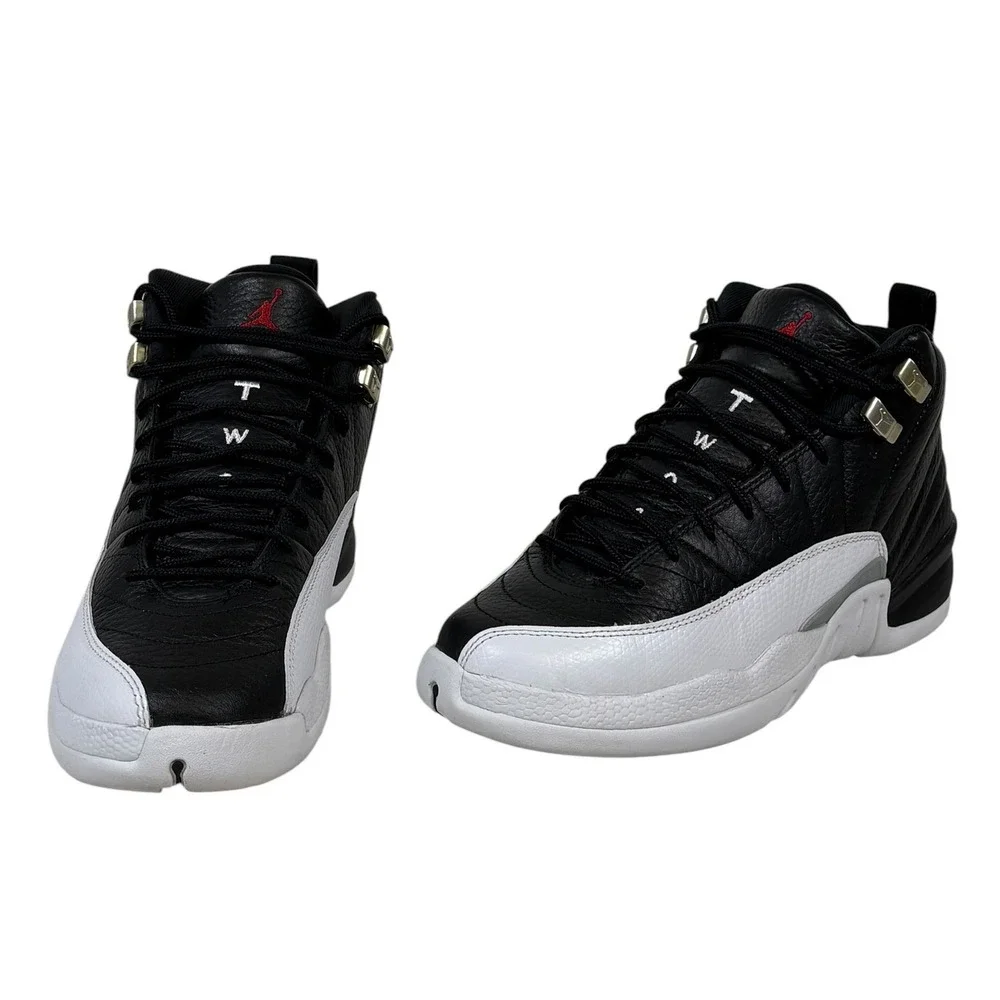 Air Jordan 12 Retro GS Playoffs Black White Varsity Red 153265-006 Size 7Y Men 7